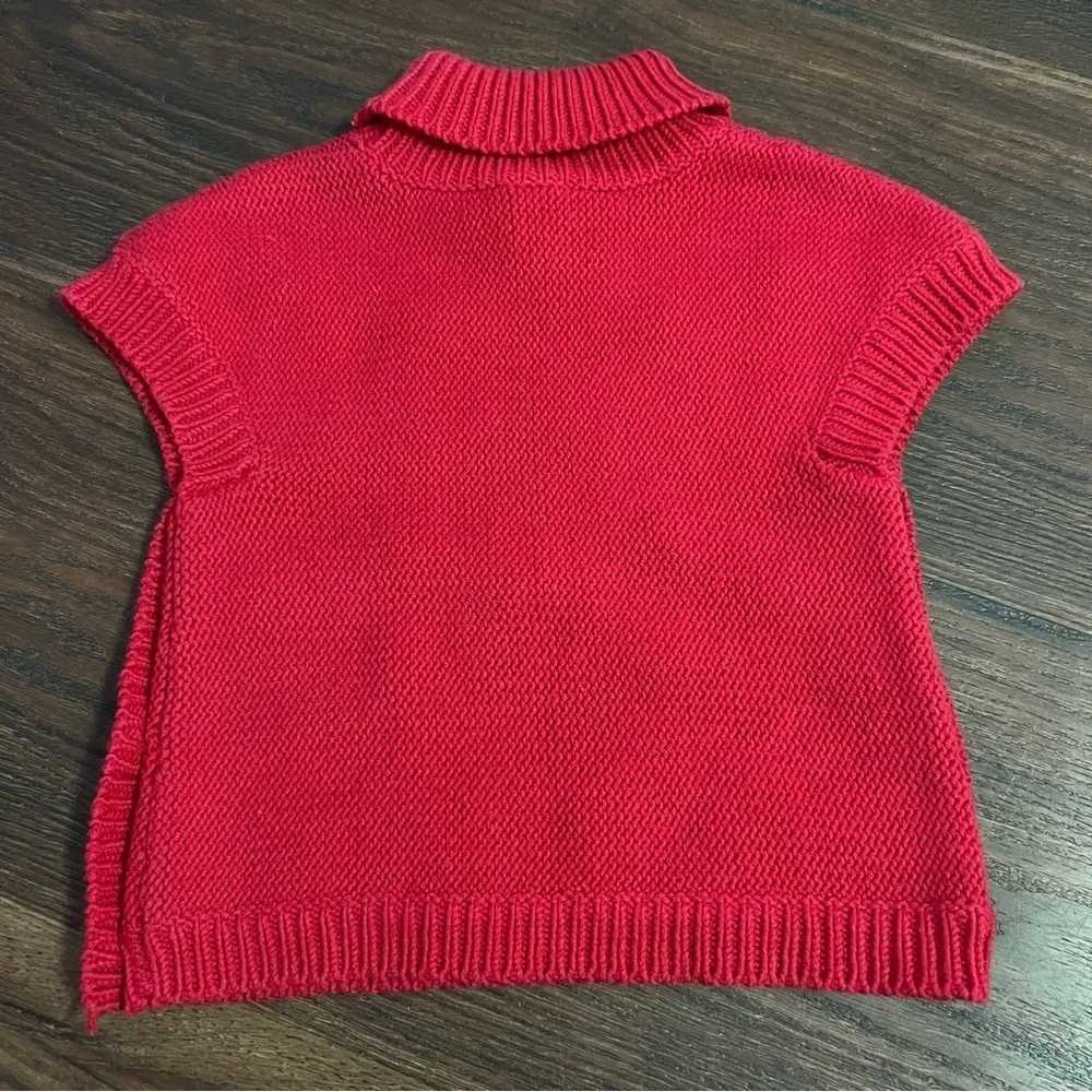 Gymboree Winter Cheer Red Bubble And Cable Sweater 3-6 Months Baby Girl